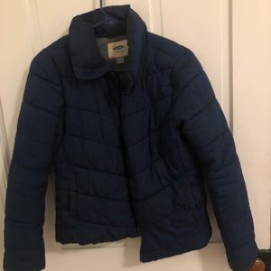 Navy Blue Puffer Jacket